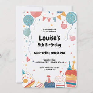 Bonne Invitation de fête d'anniversaire