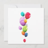Bonne Invitation des ballons d'anniversaire (Dos)