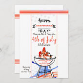 Bonne Invitation du Jour de l'Indépendance (Devant / Derrière)