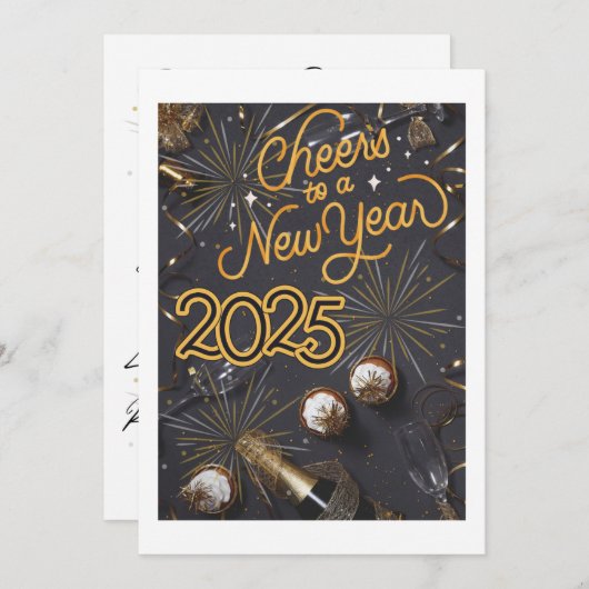 Bonne invitation du Nouvel An (Devant / Derrière)