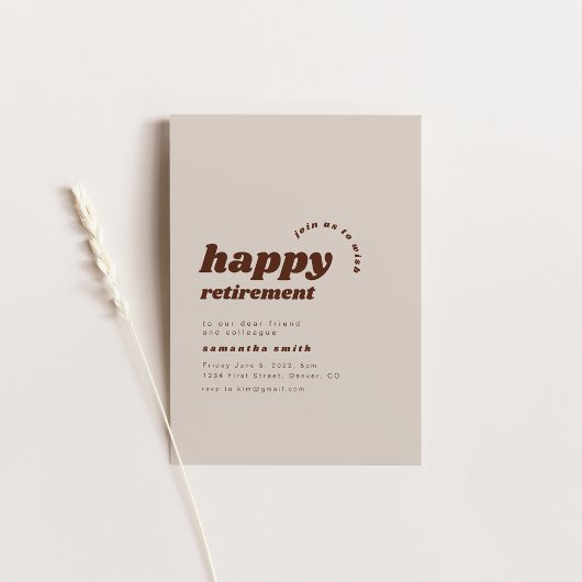 Bonne invitation du Parti de la retraite