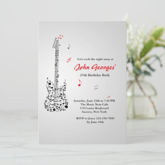 Bonne invitation guitare (Debout devant)