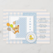 Bonne Invitation pour le premier anniversaire (Devant / Derrière)