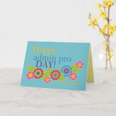 Bonne journée Admin Pro ! Frontière florale, carte (Fleur jaune)