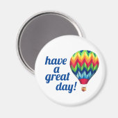 "Bonne journée !" Aimant à ballon à air chaud (Recto/Verso)