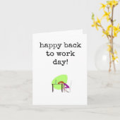 Bonne journée de retour au travail, Carte de retou (Fleur jaune)