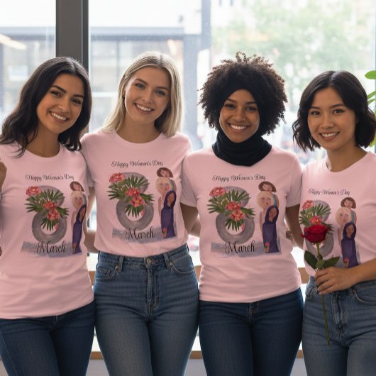 Bonne Journée des Femmes | T-shirt rose du 8 mars