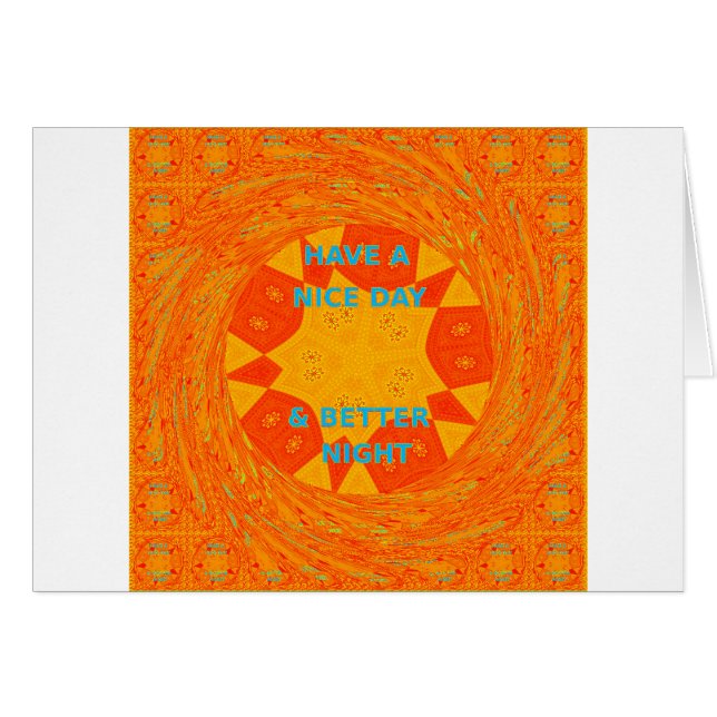 Bonne journée et meilleur design rouge nuit (Devant horizontal)