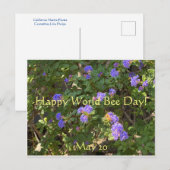 Bonne Journée mondiale de l'abeille ! Carte postal (Devant / Derrière)