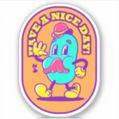 Bonne journée - stickers vinyle (Devant)