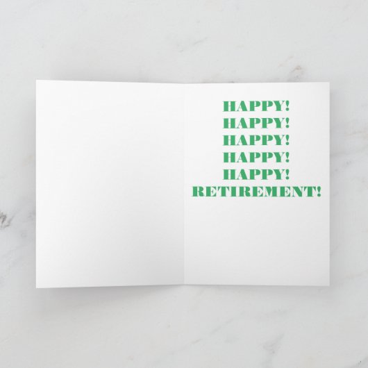 Bonne joyeuse carte de retraite heureuse (Intérieur)