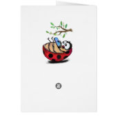 Bonne Ladybug Funny Birthday Card (Dos)