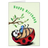 Bonne Ladybug Funny Birthday Card (Devant)