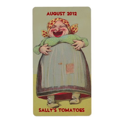 Bonne Laughy Laughing Lady Home Canning Étiquettes (Devant)