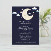 Bonne Lune Baby Shower Invitations (Debout devant)