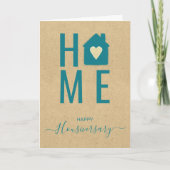 Bonne maison anniversaire carte de référence housi (Devant)