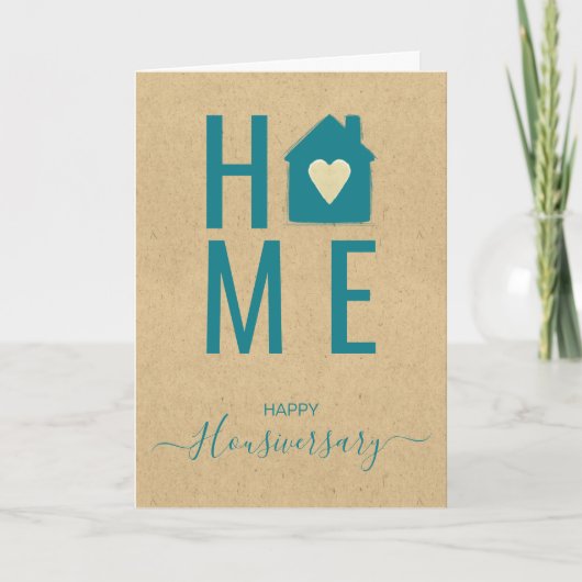 Bonne maison anniversaire carte de référence housi (Devant)