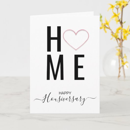 Bonne maison anniversaire carte de référence housi (Fleur jaune)