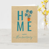 Bonne maison anniversaire carte de référence housi (Fleur jaune)