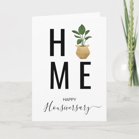 Bonne maison anniversaire carte de référence housi (Devant)