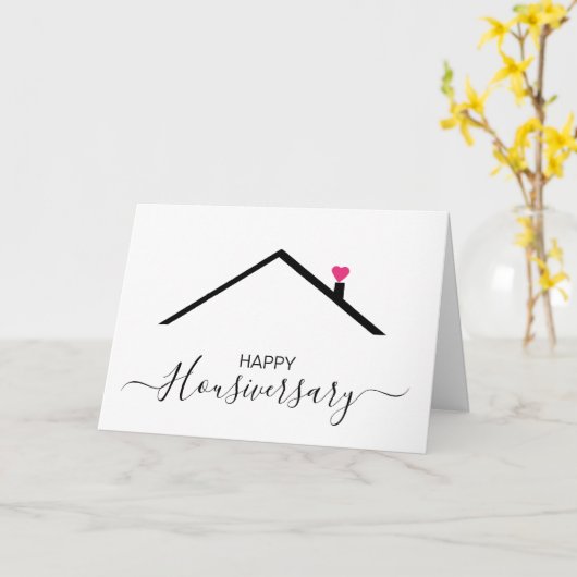 Bonne maison anniversaire carte de référence housi (Fleur jaune)