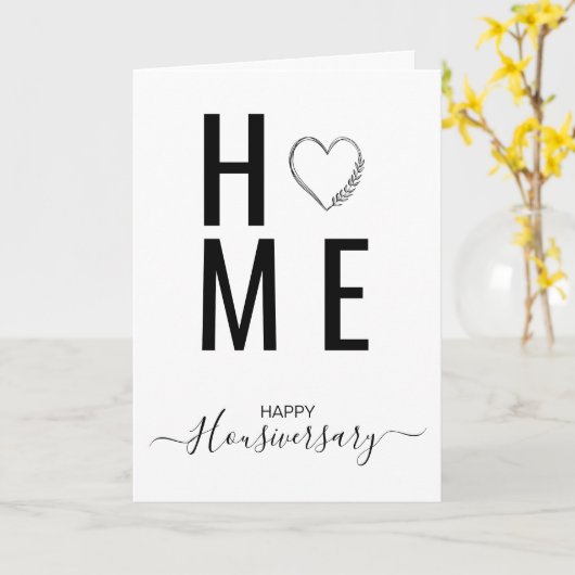 Bonne maison anniversaire carte de référence housi (Fleur jaune)