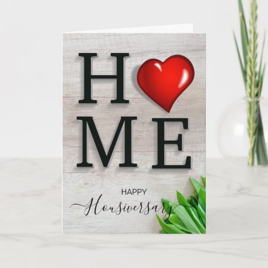 Bonne maison anniversaire carte de référence housi (Devant)