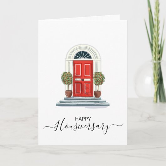 Bonne maison anniversaire carte de référence housi (Devant)