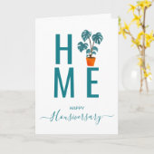 Bonne maison anniversaire carte de référence housi (Fleur jaune)