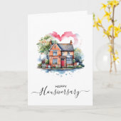 Bonne maison anniversaire carte de référence housi (Fleur jaune)