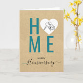 Bonne maison anniversaire carte de référence housi (Fleur jaune)