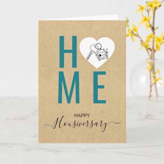 Bonne maison anniversaire carte de référence housi (Fleur jaune)