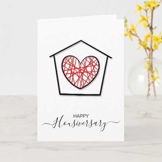 Bonne maison anniversaire carte de référence housi (Fleur jaune)