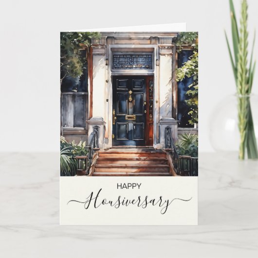 Bonne maison anniversaire carte de référence housi (Devant)