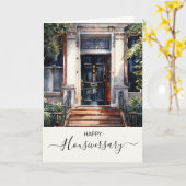 Bonne maison anniversaire carte de référence housi (Fleur jaune)