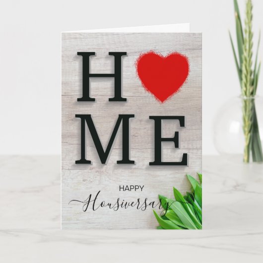 Bonne maison anniversaire carte de référence housi (Devant)