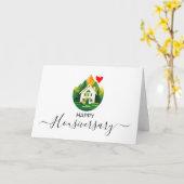 Bonne maison anniversaire carte de référence housi (Fleur jaune)