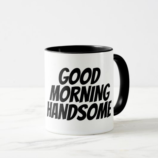 BONNE MORNER HANDSOME Café Mugs pour mari (Devant droit)