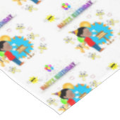 Bonne nappe d'anniversaire Africain Boy Champhroom (Angle)