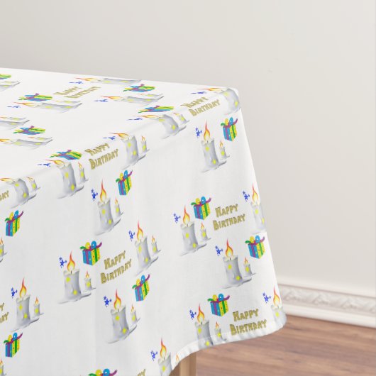 Bonne nappe d'anniversaire bougies (In Situ)