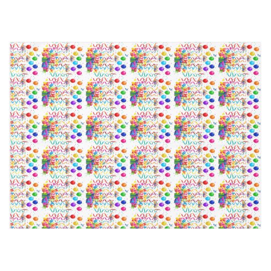 Bonne nappe d'anniversaire Confetti (Devant (Horizontal))