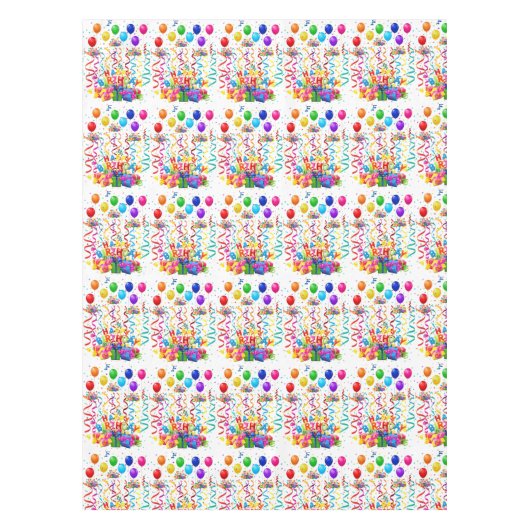 Bonne nappe d'anniversaire Confetti (Devant)