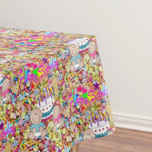 Bonne nappe d'anniversaire enfants (In Situ)