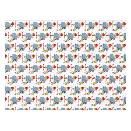 Bonne nappe d'anniversaire Hippopotamus (Devant (Horizontal))