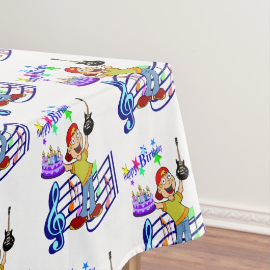 Bonne Nappe d'Anniversaire Musicien Guitare (In Situ)