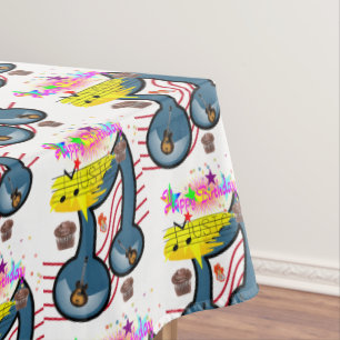 Bonne Nappe d'Anniversaire Musicien Guitare