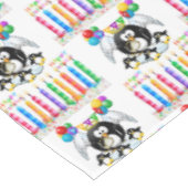 Bonne nappe d'anniversaire Pingouin (Angle)