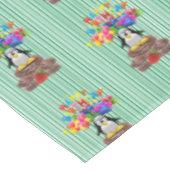 Bonne nappe d'anniversaire Pingouin (Angle)