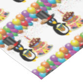 Bonne nappe d'anniversaire Pingouin (Angle)