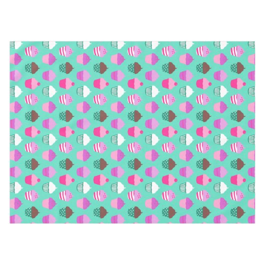 Bonne nappe de cupcakes d'anniversaire (Devant (Horizontal))